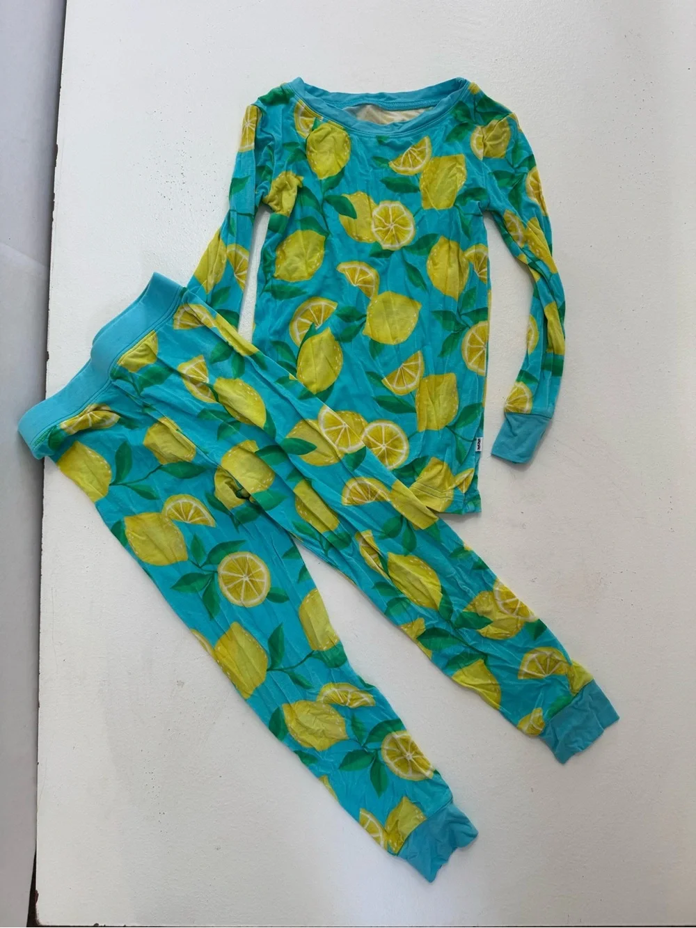 Little Sleepies Sunny Citrus two-piece long-sleeve pajama set size 3T
